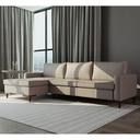 Ver imagem 2 de Sofá 4 Lugares Living Fixo Viena com Chaise 2,70m em Couro:bege