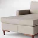 Ver imagem 6 de Sofá 4 Lugares Living Fixo Viena com Chaise 2,70m em Couro:bege