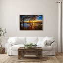 Ver imagem 2 de Quadro Decorativo Paisagem Anoitecer e Penhasco 1 Tela 60x90 para Sala Quarto Hall
