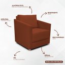 Ver imagem 3 de Poltrona Decorativa para Sala Recepção Manicure Consultório Celine Suede