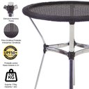 Ver imagem 4 de Mesa Ascoli em Alumínio Com o Tampo Tramado Para Cozinha, Edícula, Jardim e Piscina Trama Original
