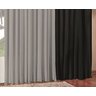 Cortina Para Janela Hotel Moderna Clean Luxo 2,00 Malha Em Gel Para Varão - Preto / Cinza - 4