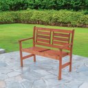 Ver imagem 2 de Banco com Encosto 2 Lugares 106cm x 89cm Ecograndis Jardim Marrom/Jatobá
