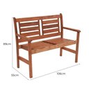 Ver imagem 3 de Banco com Encosto 2 Lugares 106cm x 89cm Ecograndis Jardim Marrom/Jatobá
