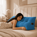 Ver imagem 6 de Almofada Encosto Triangular Cama Leitura Cabeceira Suede