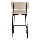 Ver imagem 7 de Banqueta Alta Bar Estofada Kit 6 Ella M25 Linho Areia/preto - Mpozenato