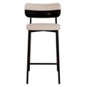 Ver imagem 6 de Banqueta Alta Bar Estofada Kit 6 Ella M25 Linho Areia/preto - Mpozenato