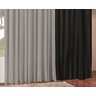 Cortina Para Quarto De Casal Moderna Clean 3,00 m x 2,50 m Malha Em Gel Para Varão - Preto / Cinza - 4