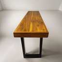 Ver imagem 2 de Banco Estilo Industria Tampo Madeira Maciça 180x30x45cm:marrom