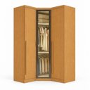 Ver imagem 1 de Guarda-Roupa Modulado de Canto Oblíquo Reflecta com LED 3 Portas 100% MDF Cairo