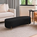 Ver imagem 5 de Puff Decorativo Banqueta Orgânico Feijão Curvo Maitê 138cm Bouclê:preto