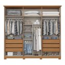 Ver imagem 2 de Guarda Roupa 6 Portas 6 Gavetas Leblon D327 Cinamomo Off White - Henn