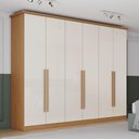 Ver imagem 3 de Guarda Roupa 6 Portas 6 Gavetas Leblon D327 Cinamomo Off White - Henn