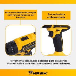 Parafusadeira e Furadeira de Impacto 20v Bateria de Lítio 1.5ah com Maleta de Acessórios - 6