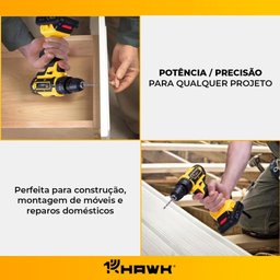 Parafusadeira e Furadeira de Impacto 20v Bateria de Lítio 1.5ah com Maleta de Acessórios - 7