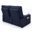 Ver imagem 7 de Poltrona do Papai Reclinável Cinema 2 Lugares Manual Baú Usb Haifa F05 Facto Azul - Lyam Decor