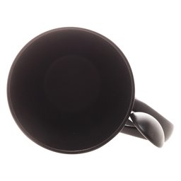 Caneca de Cerâmica Grateful C/Colher Preto Matt Amarelo 310ml Bon Gourmet - 4