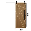 Ver imagem 3 de Porta de Correr Agatha Trilho Soft Pux. Tubolar Preto 1.10 X 2.10 Lado Direito – Hale