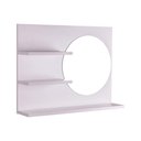 Ver imagem 2 de Armário Para Banheiro com Espelho Redondo Genova Branco 60 x 45cm