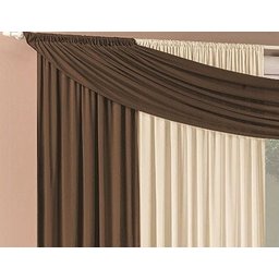 Cortina Para Janela Hotel Moderna Clean Luxo 3,00 Malha Em Gel Para Varão - Tabaco / Palha - 4