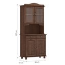 Ver imagem 2 de Cristaleira 4 Portas Madeira Maciça Rubi 8926wn Café Finestra