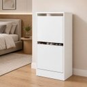Ver imagem 2 de Armário Sapateira Solteiro Mb 1101 c/ 2 Portas Branco - Movelbento