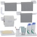 Ver imagem 2 de Kit de Acessórios para Banheiro Branco 6 Peças Fs.plus