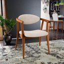 Ver imagem 2 de Kit 02 Poltronas Decorativas Para Sala de Estar Jantar Cecília B04 Suede Bege - Lyam Decor