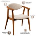 Ver imagem 4 de Kit 02 Poltronas Decorativas Para Sala de Estar Jantar Cecília B04 Suede Bege - Lyam Decor