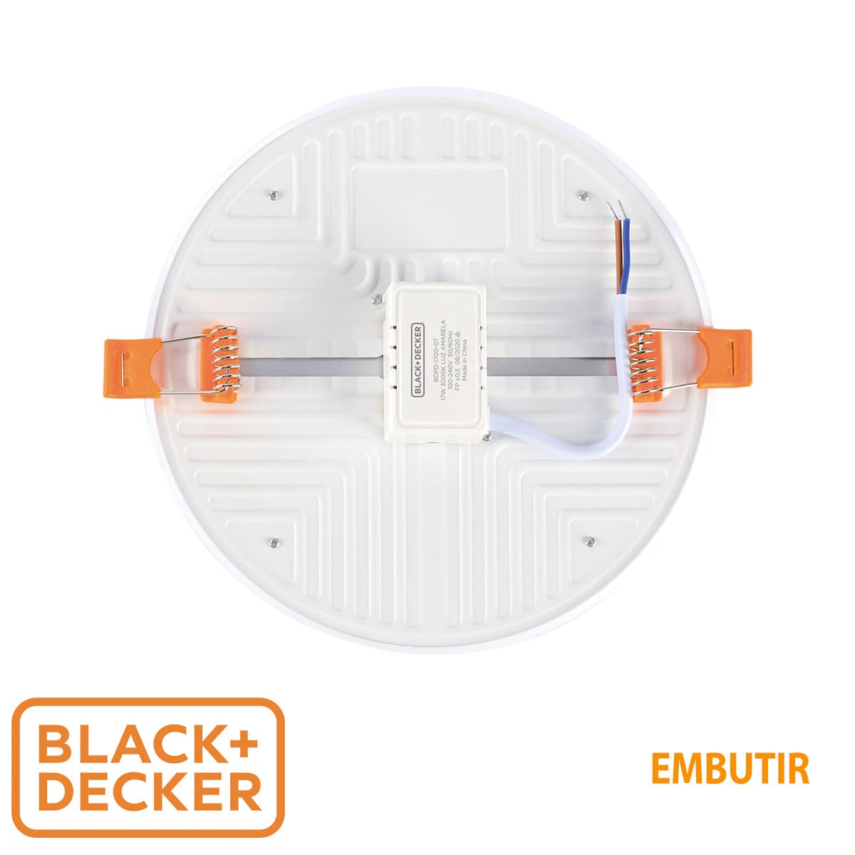 Painel Plafon Led Borda Infinita Black + Decker Redondo 24W Branco Quente - 3