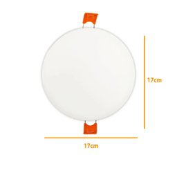 Painel Plafon Led Borda Infinita Black + Decker Redondo 24W Branco Quente - 5