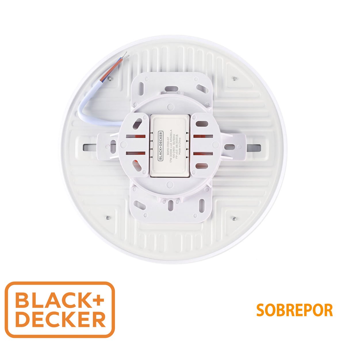 Painel Plafon Led Borda Infinita Black + Decker Redondo 24W Branco Quente - 2