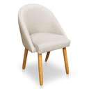 Ver imagem 3 de Kit 04 Cadeiras Jantar Bela Linho Pés Palito Castanho - Pallazio Bege