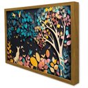 Ver imagem 1 de Quadro Decorativo Floral Luxo Aquarela em Moldura Caixa TaColado Moldura Caixa 3cm Freijó com Vidro