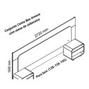 Ver imagem 4 de Cabeceira Box Casal/quenn/king com 2 Mesas de Cabeceira com Led Innova - Gelius Móveis Nature / Off