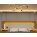 Ver mais imagens de Cabeceira Box Casal/quenn/king com 2 Mesas de Cabeceira com Led Innova - Gelius Móveis Nature / Off