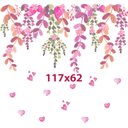 Ver imagem 6 de Adesivo de Parede Infantil Cascata de Amor - Flores Adesivos Primeiro Quarto 3 Cartelas Rosa