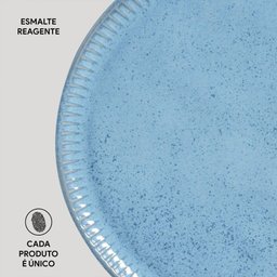 Conjunto 6 Pratos Rasos 27,5cm Linhas Breeze Cerâmica Azul Porto Brasil Almoço Jantar Mesa Posta - 6 Conjunto 6 Pratos Rasos 27,5cm Linhas Breeze Cerâmica Azul Porto Brasil Almoço Jantar Mesa Posta - 6