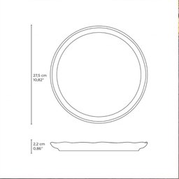 Conjunto 6 Pratos Rasos 27,5cm Linhas Breeze Cerâmica Azul Porto Brasil Almoço Jantar Mesa Posta - 4 Conjunto 6 Pratos Rasos 27,5cm Linhas Breeze Cerâmica Azul Porto Brasil Almoço Jantar Mesa Posta - 4