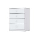 Ver imagem 4 de Quarto Infantil Completo Labirinto 2 Peças (1 Guarda Roupa + 1 Cômoda) Qi96 Branco - Henn