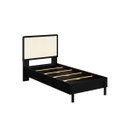 Ver imagem 2 de Cama Solteiro com Cabeceira Fixa 88cm Palhinha Oslo Nero 27058