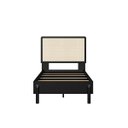 Ver imagem 3 de Cama Solteiro com Cabeceira Fixa 88cm Palhinha Oslo Nero 27058