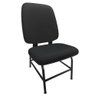 Cadeira Para Obeso Cadeirão Fixo Estofado Maxx Reforçada Até 170 Kg Tecido JSerrano Preto - 1