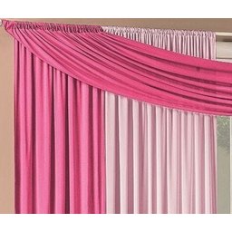 Cortina Para Janela Hotel Moderna Clean Luxo 3,00 Malha Em Gel Para Varão - Pink / Rosa - 2
