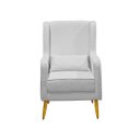 Ver imagem 2 de Poltrona de Amamentação Pé Palito Eduarda com Puff Linho Cinza - Lg Decor Baby