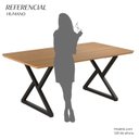 Ver imagem 4 de Mesa para Sala de Jantar Retangular 160x90cm MDF Império Marrom/Preto Fosco/Proa