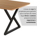 Ver imagem 7 de Mesa para Sala de Jantar Retangular 160x90cm MDF Império Marrom/Preto Fosco/Proa