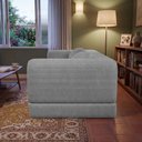 Ver imagem 7 de Sofá Cama Cotton 1,50m Xpand Tech Tecido Velourê Cinza Claro Cama Inbox