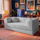 Ver imagem 1 de Sofá Cama Cotton 1,50m Xpand Tech Tecido Velourê Cinza Claro Cama Inbox
