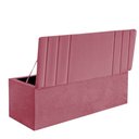 Ver imagem 3 de Calçadeira Baú Recamier Estofada Cama King 190cm Grécia Corino Rosa Bebe- Mabe Magazine